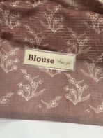 Navya (Flamingos on silk) - Chocolate - Image 4