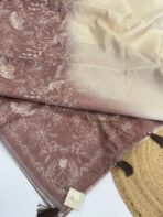 Navya (Flamingos on silk) - Chocolate - Image 2