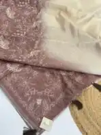 Navya (Flamingos on silk) - Chocolate - Image 2