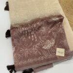 Navya (Flamingos on silk) - Chocolate