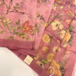 Shilpa (Crushed tissue silk) - Rose