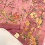 Shilpa (Crushed tissue silk) - Rose