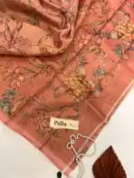Shilpa (Crushed tissue silk) - Peach - Image 2