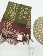 Vaidehi (Batik silk) - Mehandi green - Image 3