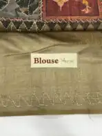 Monica (Katha embroidered Chanderi) - Moss green - Image 4