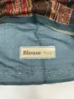 Monica (Katha embroidered Chanderi) - Blue - Image 4