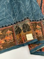Monica (Katha embroidered Chanderi) - Blue - Image 2