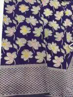 Mridhula (Banarasi semi silk) - Violet - Image 2