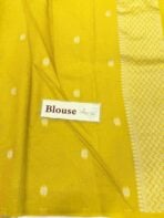 Mridhula (Banarasi semi silk) - Yellow - Image 4