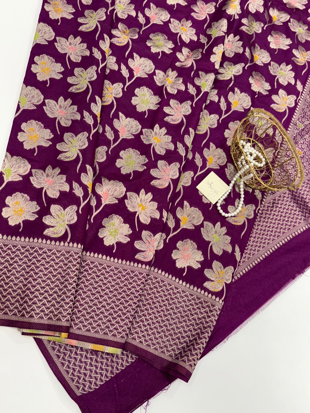 IMG-20251012-WA0014 Mridhula (Banarasi semi silk) - Magenta - Image 1