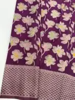 Mridhula (Banarasi semi silk) - Magenta - Image 2