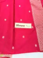 Mridhula (Banarasi semi silk) -  Hot pink - Image 4