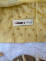 Elam thendral (Crushed georgette) - Lemon yellow - Image 4
