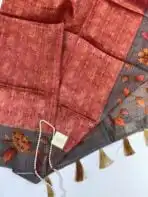 Seetha (Tussar silk) - Dusty pink - Image 2