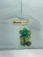 Blush & Bloom (Hand-painted Kota) - Blue - Image 6