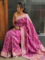 Madhuri (Banarasi silk) - Rose