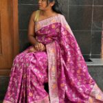 Madhuri (Banarasi silk) - Rose