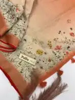 Sia (Embroidered Linen) - Tangerine - Image 4