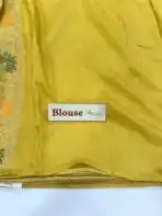 Madhuri (Banarasi silk) - Lime Yellow - Image 4