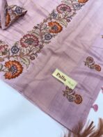 Varna Jaalam (Appliquéd Tussar) - Lilac - Image 3