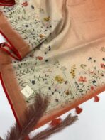 Sia (Embroidered Linen) - Tangerine