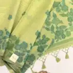 Let’s bloom (Muga cotton) - Grass green