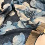Amber light (Raw silk) - Navy