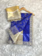 Sukhi (saree) - Royal blue - Image 3