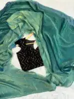 Aura (Dual tone space silk) - Peacock green - Image 2