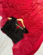 Aura (Dual tone space silk) - Vermilion red