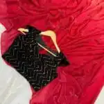 Aura (Dual tone space silk) - Vermilion red