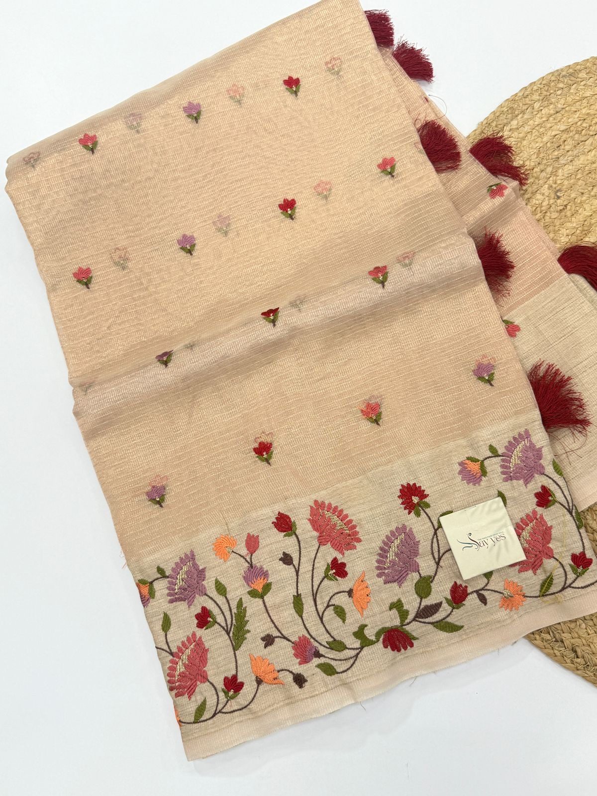 a557115c-0801-46ff-9182-013ad0d6a729 Ayla (Kora tissue silk) - Soft peach - Image 1