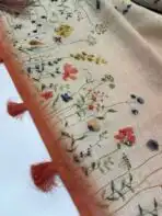 Sia (Embroidered Linen) - Tangerine - Image 3