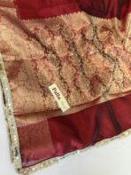Antara (Banarasi tissue silk) - Regal Maroon - Image 3