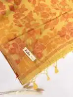 Let’s bloom (Muga cotton) - Marigold yellow - Image 3