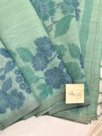 Let’s bloom (Muga cotton) - Soft blue - Image 2
