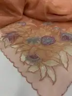 Merlin (Pure designer Organza) - Tangerine - Image 3
