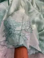 Aarohi ( Pure glass organza) - Turquoise - Image 2
