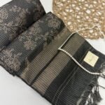 Ezhilmathi (Tussar silk) - Muted grey