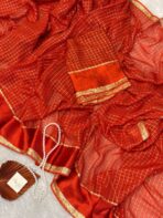 Dilruba (Viscose georgette) - Burnt Orange - Image 3
