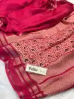 Bhumi (Semi Mysore crepe) - Hot pink - Image 5