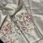 Ambika (Embroidered Banarasi silk) -  Silver