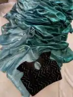 Aura (Dual tone space silk) - Peacock Blue
