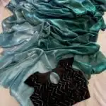 Aura (Dual tone space silk) - Peacock Blue