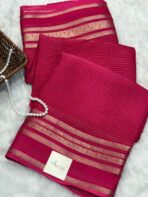 Bhumi (Semi Mysore crepe) - Hot pink