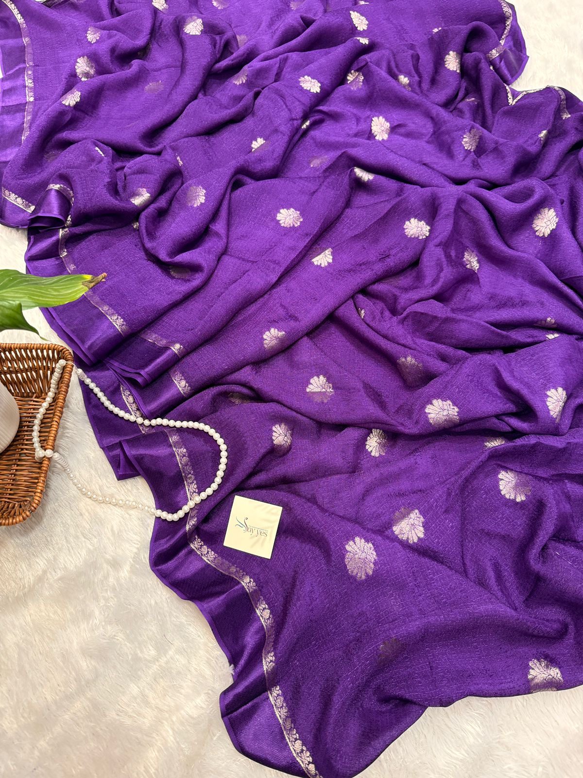658928c9-c737-4512-a986-565fc06a6fcc Aandal (Viscose Jute silk) - Royal Purple - Image 1