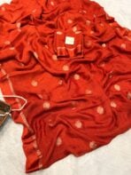 Aandal (Viscose Jute silk) - Ferrari red - Image 3