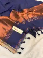 Zoya (Mul cotton) - Royal blue - Image 2
