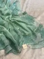 Aarohi ( Pure glass organza) - Turquoise