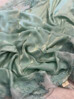 Aarohi ( Pure glass organza) - Turquoise - Image 4